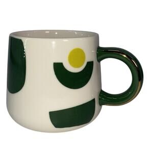 Tabitha Brown Stoneware Mug Target Collab 12 Oz. Green White Yellow MCM
